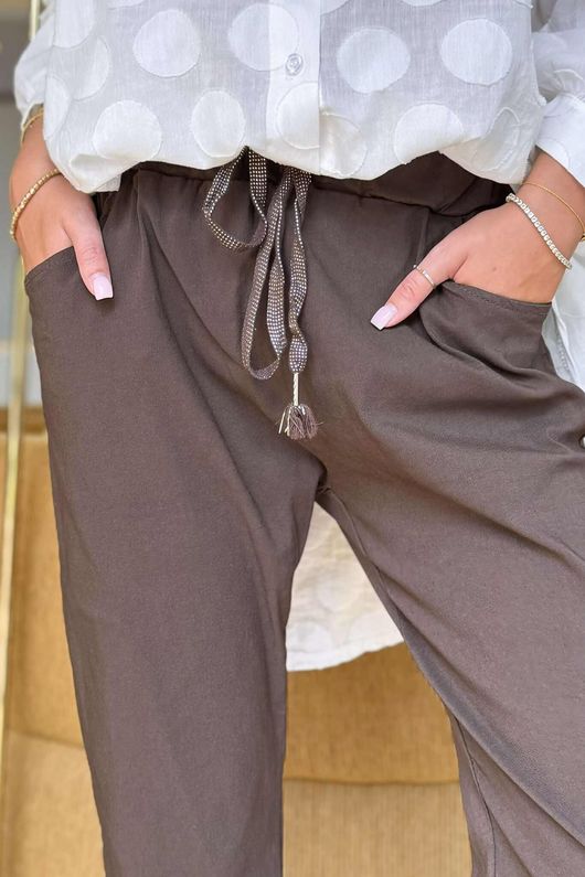 Made in Italy Luxury Smooth Magic Trouser Chocolate